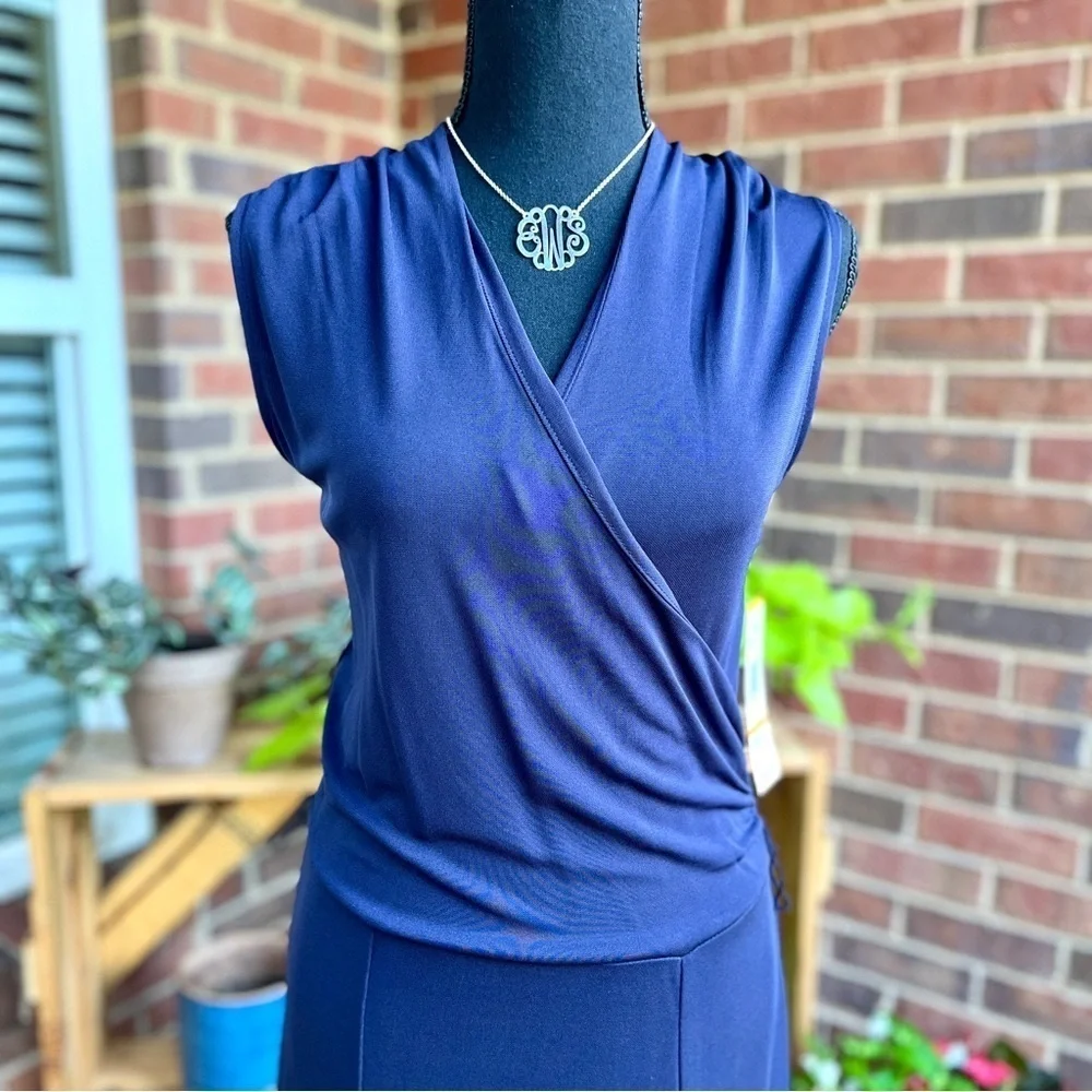 Jones New York Collection Sleeveless Faux Wrap Maxi Dress NWT Vintage - Picture 2 of 10